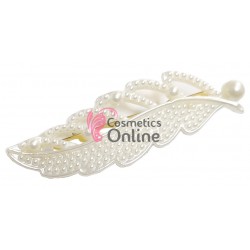 Clema pentru par metalica AGF050BB - Aurie cu perle